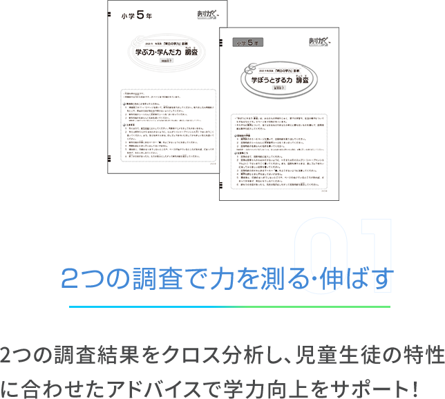 2つの調査で力を測る・伸ばす