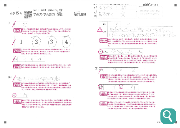 アドバイス付きの添削型採点